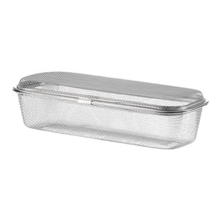 米木304不锈钢网餐具盒清洗篮洗碗机用小物篮厨房工具勺筷清洁篮