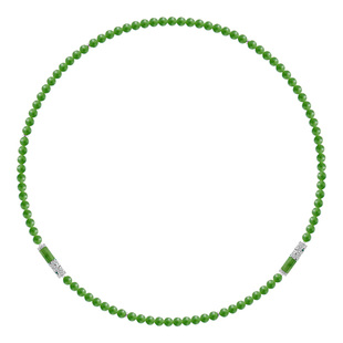 CIGALONG龙梓嘉东方竹和田玉碧玉项链耳钉S925新中式珠宝新年礼物