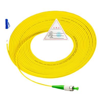 FC\APC-LC\UPC广电级1米单模光纤跳线跳纤尾纤连接器小方圆头尖斜8度角APC转UPC端面绿色头 fiber patchcord