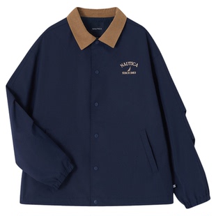 NAUTICA/诺帝卡童装男女童翻领外套秋冬儿童复古工装外套短夹克