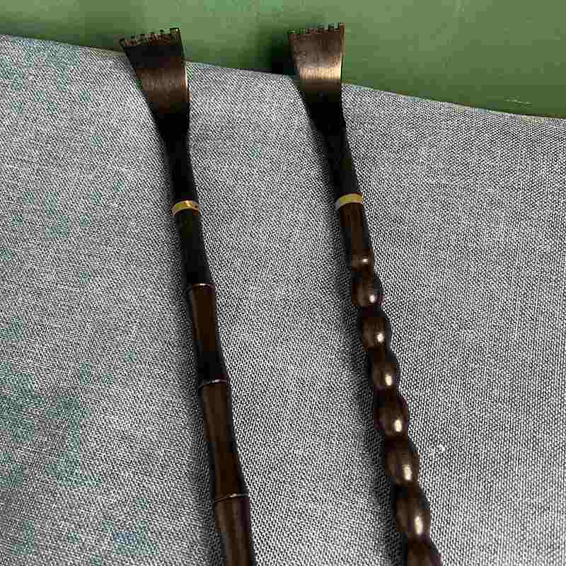 紫光檀创意竹节痒痒挠器背挠檀木抓老头木质乐子乌木家用耙子抓痒