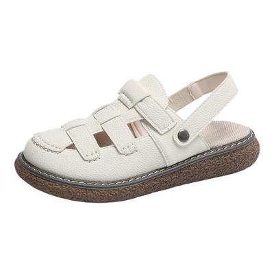 杨幂同款软底真皮凉鞋女外穿