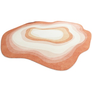 异形不规则地毯客厅轻奢沙发茶几毯卧室床边地毯垫家用奶油风地垫