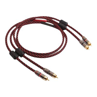 声弦hifiRCA音频线二进二出AV线
