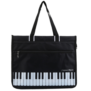 A3乐谱包学生钢琴音乐培习班大容量乐团专用补习袋音符拉链单肩包
