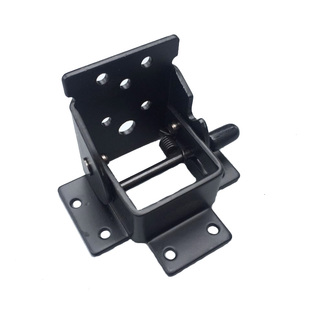 90°度自锁折叠铰链坑桌椅板凳床茶几折叠合页叶五金家具配件黑色