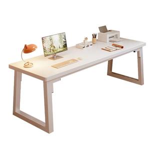 双人学习桌电脑桌工作台书桌学生家用卧室简约白色办公写字长桌子
