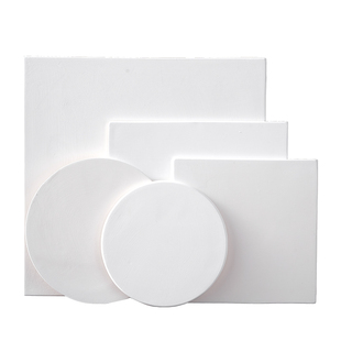 瓷板陶艺素烧坯陶瓷手绘釉下彩diy半成品景德镇圆形方形高白泥坯