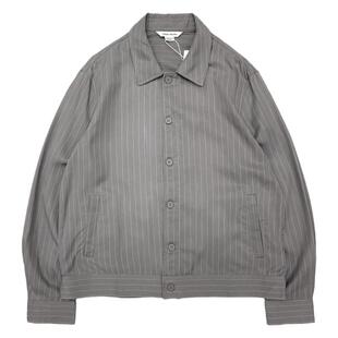 日系复古条纹夹克男 春季薄款垂感简约青年宽松街头男女休闲外套