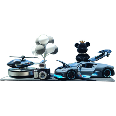 车载香水汽车内除异味太阳能飞机香薰摆件创意高档合金车模型饰品