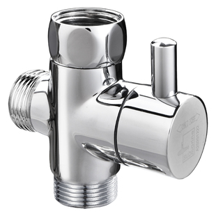 潜水艇角阀分水器三通带开关水龙头一进二出一分二水阀铜分流器