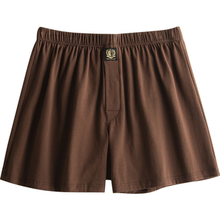 内裤男宽松阿罗裤纯棉平角孖烟通居家睡裤短裤男生红色四角哈罗裤