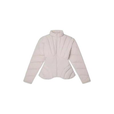收腰短款拉链棉服外套