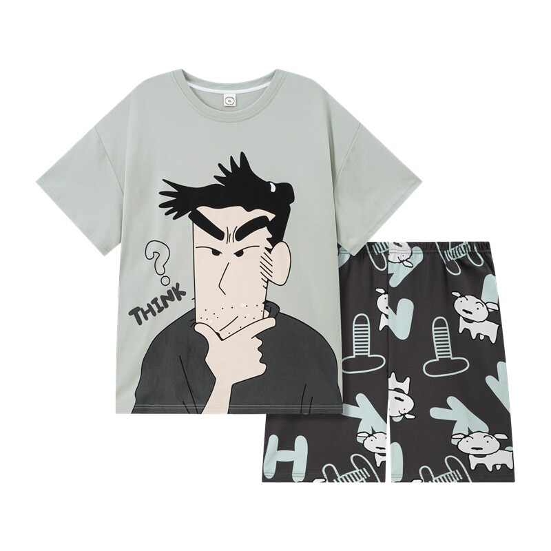 男款纯棉短袖夏季时尚大码家居服