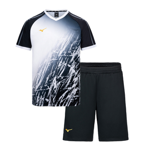 美津浓羽毛球服套装短袖男女款定制速干运动服健身跑步排球服定制