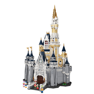 樱花迪士尼城堡积木拼装女孩花束摆件成人生日新年礼物送女生玩具