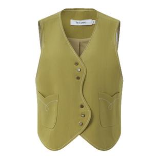 DTLANDO商场同款秋季马夹女装百搭优雅洋气时髦外搭V领无袖马甲