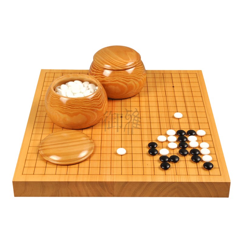 御雅新榧木棋盘实木云子围棋套装比赛专用儿童初学者五子棋二合一