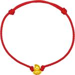 周六福黄金手绳定价女红绳葫芦福禄手链5d硬金手饰配件圣诞礼物