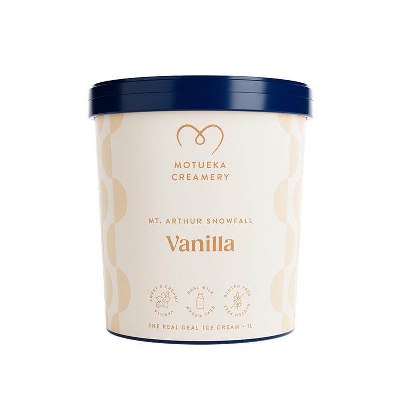 新西兰进口Motueka Creamery莫图依卡香草味冰淇淋纯动物奶油1L装