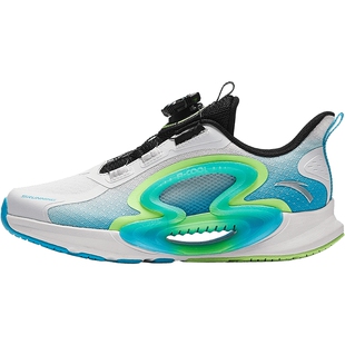 逐月安踏儿童专业跑步鞋2026秋季季新款钮扣男大童网面休闲运动鞋