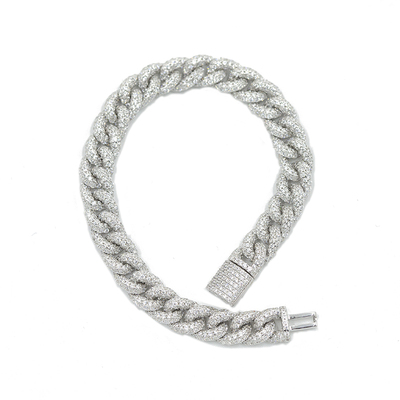 满珠宝珠宝满镶嵌古巴链定制