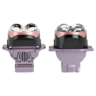 灯麒麟五龙珠圆镜LED直射双光透镜改装汽车大灯远近光超亮不挡光