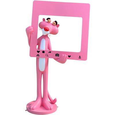 卡通顽皮豹粉红豹打卡落地大摆件
