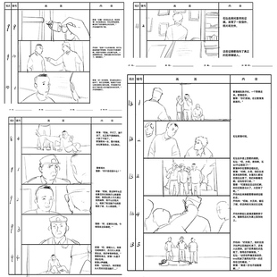 分镜代画手绘逐帧动画制作四格条漫分镜头脚本线稿图设计漫画定制