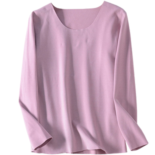 【清仓】秋冬女米德绒无痕长袖双面绒显瘦修身大码保暖内衣打底上