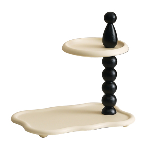 玄关收纳摆件钥匙手表卧室首饰项链香薰香水托盘置物奶白入户创意