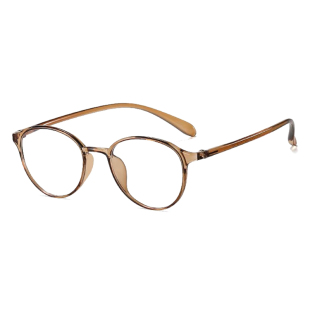 欧阳娜娜同款眼镜近视女可配度数椭圆超轻小框茶色素颜眼镜框小脸