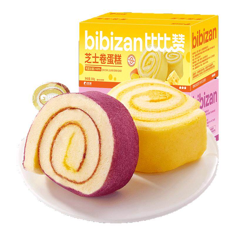 比比赞芝士卷瑞士卷面包早餐