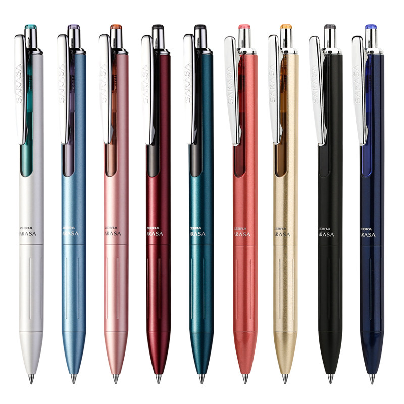 美橙文具日本ZEBRA斑马JJ56金属版按动中性笔商务签字水笔0.4/0.5_虎窝淘