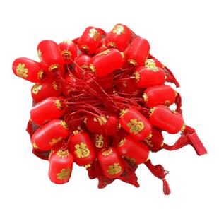 新年喜庆红灯笼福字灯串春节装饰彩灯闪灯元宵节布置氛围流苏灯笼