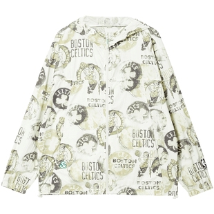 杰克琼斯男装NBA联名衣身凯尔特人队满印篮球潮25年春季防晒夹克