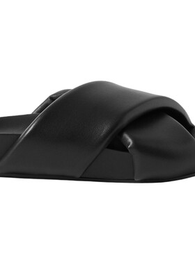 Jil Sander 春夏女皮革厚底拖鞋凉鞋