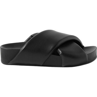 【折扣】[经典款]Jil Sander 女皮革厚底拖鞋凉鞋