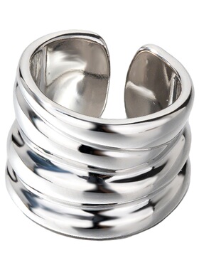 【新品】时尚单戒丝巾扣对戒指女小众设计轻奢高级感指环开口可调