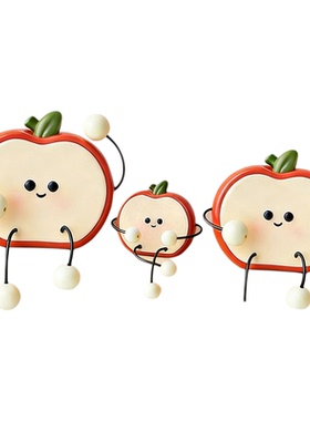 一家三口卡通吊脚娃娃小摆件