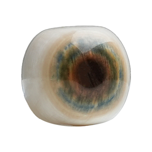 原矿精工猛犸象牙蓝眼老型桶珠腰顶珠文玩手串星月菩提diy配饰品