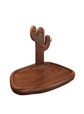 玄关置物架入户进门桌面钥匙收纳架中古风首饰摆放架子装饰摆件