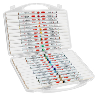 诺雅丙烯马克笔直液式软头不透色色美术生专用画笔小学生儿童无毒可水洗水彩笔80色60色48色笔芯礼盒套装单支