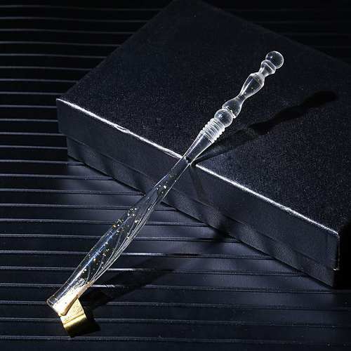 23仿玻璃蘸水笔圆头树脂玻璃质感绘画批发学生笔笔沾水笔杆英文书