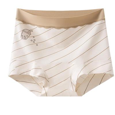 猫人女士a类纯棉高腰收腹平角裤