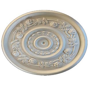 石膏灯盘法式拼花造型客餐厅GRG石膏角花吊顶灯吸顶盘 石膏圆盘花