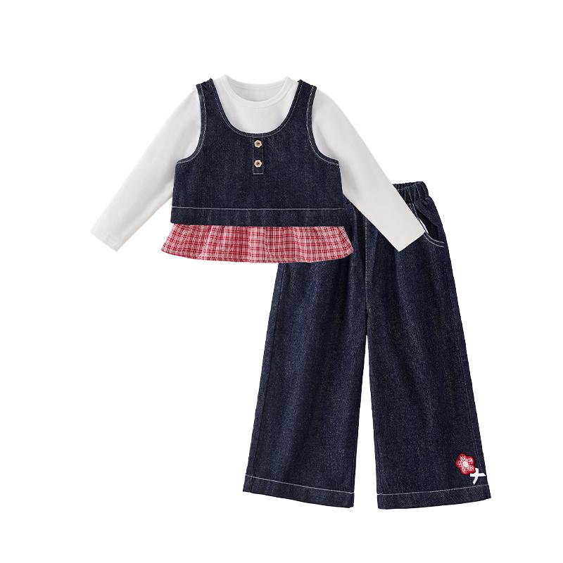 jellybaby女童甜美牛仔三件套