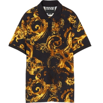 【季末优惠】VERSACE JEANS COUTURE Watercolour Couture Polo衫