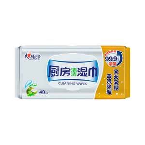 心相印5包厨房湿巾40片去油祛味