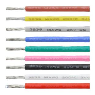 3239硅胶线耐高压3KV高温连接线30 28 24 18AWG橡胶软线航模导线